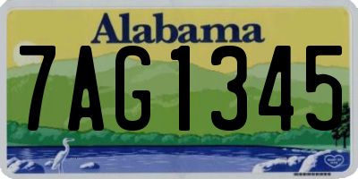 AL license plate 7AG1345