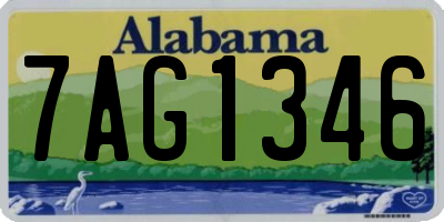 AL license plate 7AG1346