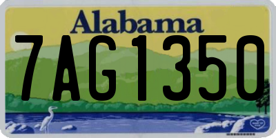 AL license plate 7AG1350