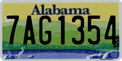 AL license plate 7AG1354