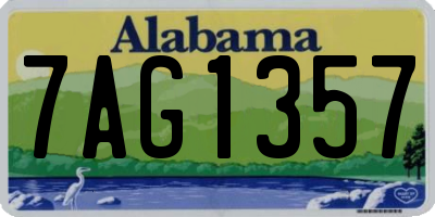 AL license plate 7AG1357