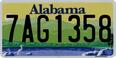 AL license plate 7AG1358