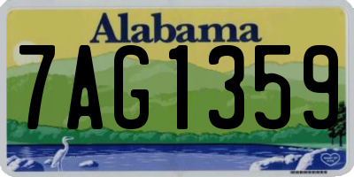 AL license plate 7AG1359