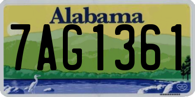 AL license plate 7AG1361