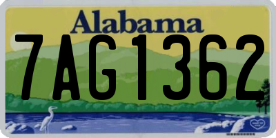 AL license plate 7AG1362