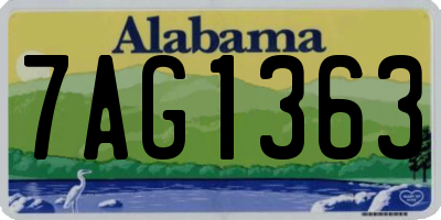 AL license plate 7AG1363