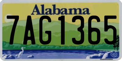 AL license plate 7AG1365