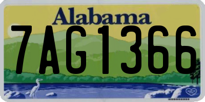 AL license plate 7AG1366