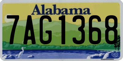 AL license plate 7AG1368
