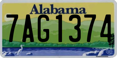 AL license plate 7AG1374
