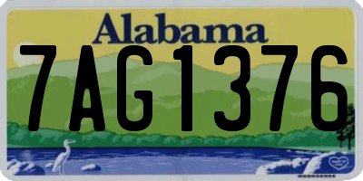 AL license plate 7AG1376