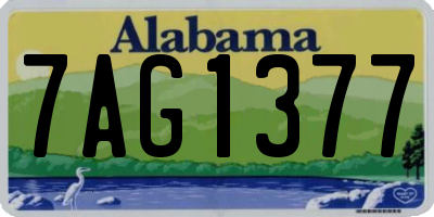 AL license plate 7AG1377