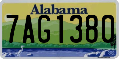 AL license plate 7AG1380