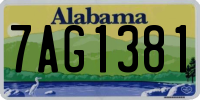 AL license plate 7AG1381