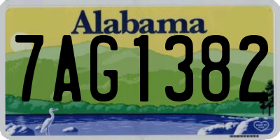 AL license plate 7AG1382