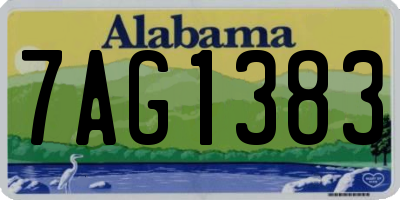 AL license plate 7AG1383