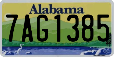 AL license plate 7AG1385