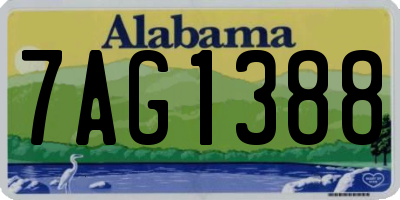 AL license plate 7AG1388