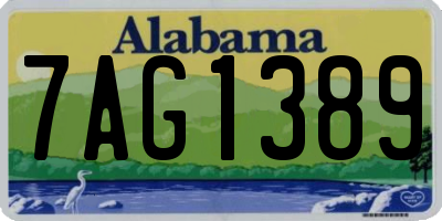 AL license plate 7AG1389