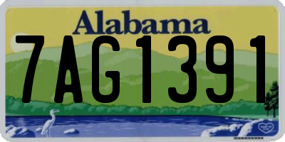 AL license plate 7AG1391