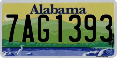 AL license plate 7AG1393