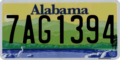 AL license plate 7AG1394
