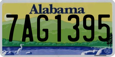AL license plate 7AG1395