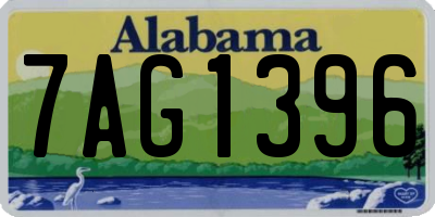 AL license plate 7AG1396
