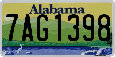 AL license plate 7AG1398
