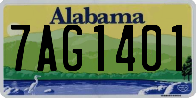 AL license plate 7AG1401