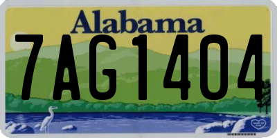 AL license plate 7AG1404