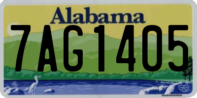 AL license plate 7AG1405