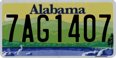 AL license plate 7AG1407