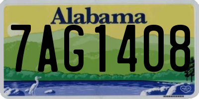 AL license plate 7AG1408