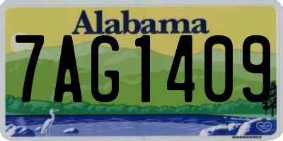 AL license plate 7AG1409