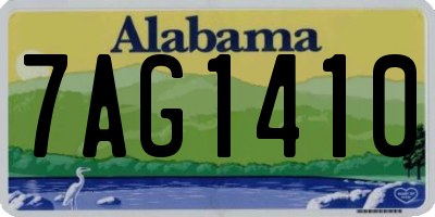 AL license plate 7AG1410