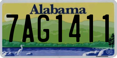 AL license plate 7AG1411