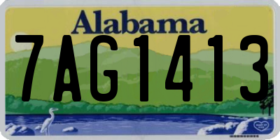 AL license plate 7AG1413