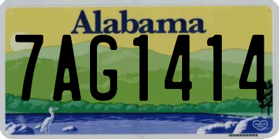 AL license plate 7AG1414