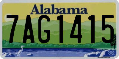 AL license plate 7AG1415