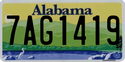 AL license plate 7AG1419