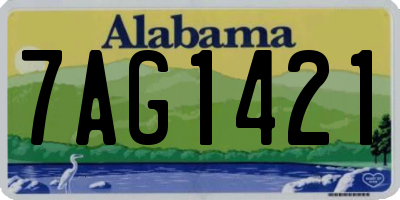 AL license plate 7AG1421