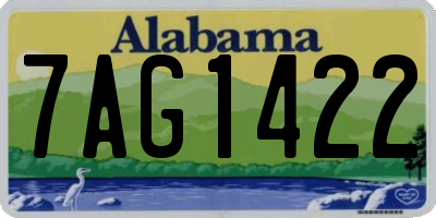 AL license plate 7AG1422