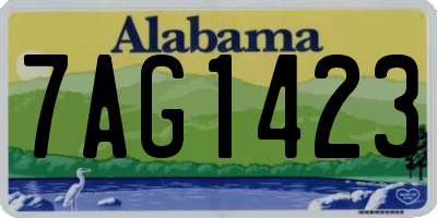 AL license plate 7AG1423