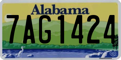 AL license plate 7AG1424