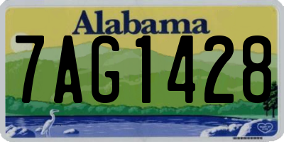 AL license plate 7AG1428