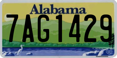 AL license plate 7AG1429