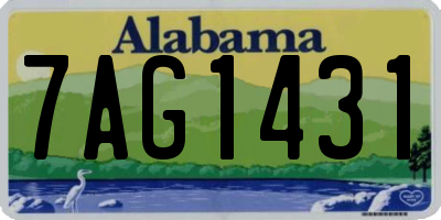 AL license plate 7AG1431