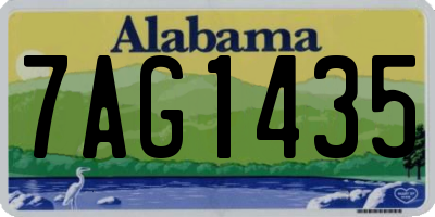 AL license plate 7AG1435