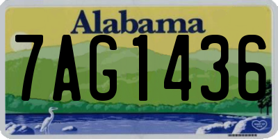 AL license plate 7AG1436